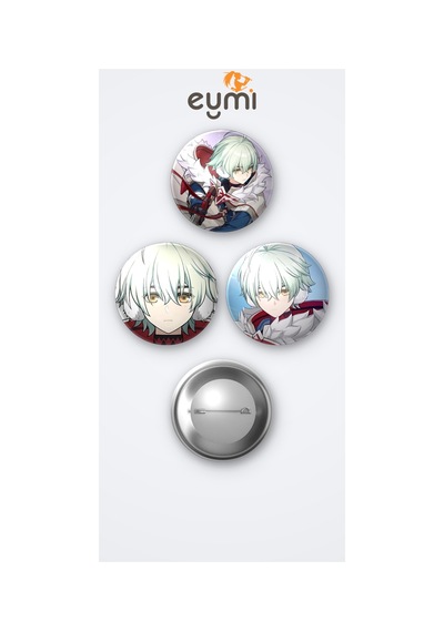 Genshin Impact Oyunu Alyosha 3'lü Metal Rozet Seti 58mm İğneli Buton Çanta Yaka Rozeti Çok Renkli