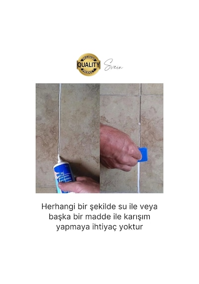 Premium Fayans Arası Krem Hazır Derz Dolgu Gaga Uç Tüp Mermer Mutfak Banyo Zemin Duvar Onarıcı