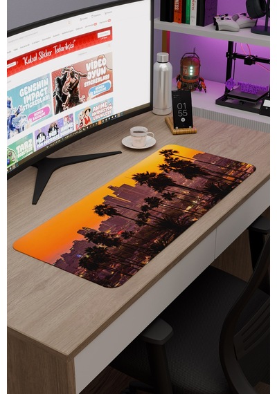 Kaliforniya Abd V5 70x30 Xl Gaming Kauçuk Kaymaz Taban Mouse Pad Fare Altlığı