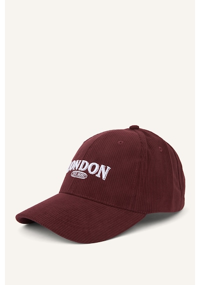 Defacto Erkek Nakışlı Fitilli Kadife Cap Şapka G0875ax26wnbr194 Bordo-br194