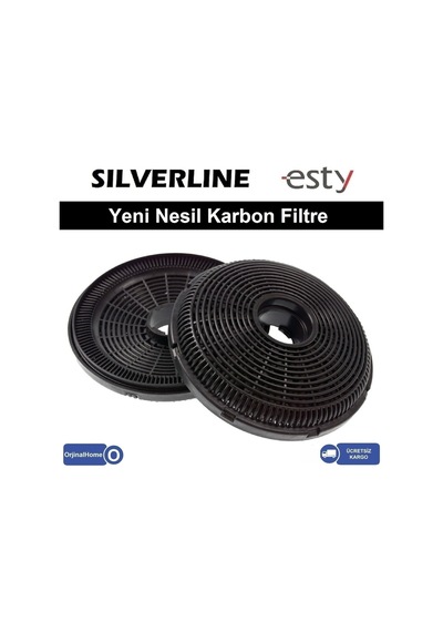 Silverline Uyumlu Esty Davlumbaz Yeni Nesil Karbon Filtre - 445640954