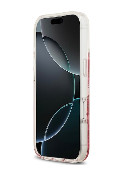 Apple Uyumlu iPhone 17 Pro Kılıf Guess Lisanslı M-safe Şarj Özellikli Transparan Resin Bottom Kapak Pembe Pembe