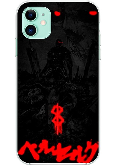 Apple Uyumlu iPhone 11 Şeffaf Kılıf Berserk Tasarımlı 3