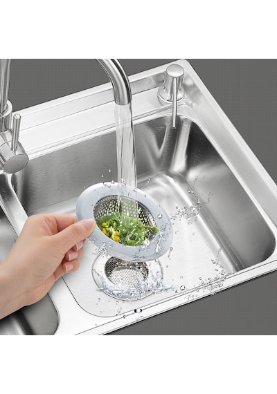 11 Cm Büyük Boy Paslanmaz Çelik Lavabo Süzgeci - Evye Süzgeci - E