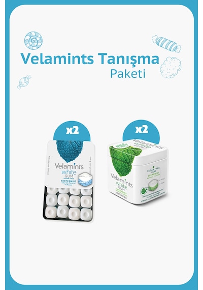 Velamints Tanışma Paketi - Yeşil Ve Nane Aromalı Sakız - İkişer Adet