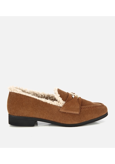 Hotiç Kadın Süet Deri Taba İçi Kürklü Klasik Loafer 01ayh318300a410 01ayh318300a410 Taba