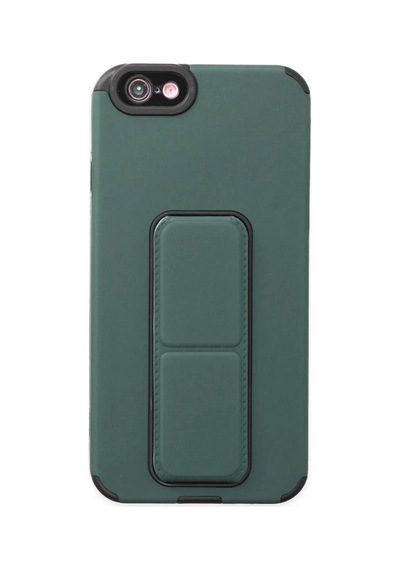 İphone 6 Kılıf Mega Standlı Silikon - Yeşil