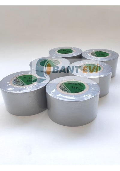 Gri Pvc Bant 6 Adet 50mm X 25metre Pvc İzolasyon Bandı
