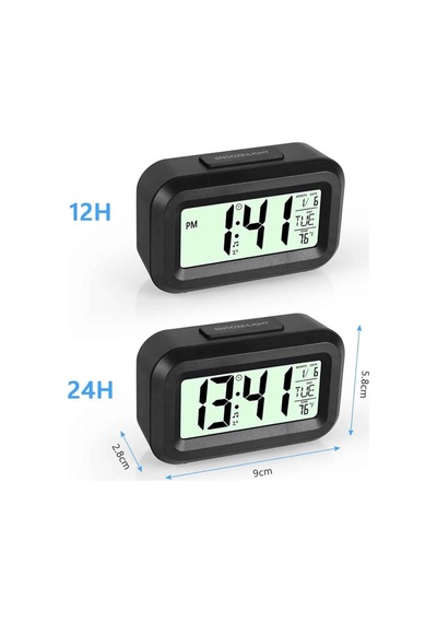 Hubrendy Tekno Dijital Masa Saati Termometreli Takvim Çalar Saat Led Ekran Pilli 16063626