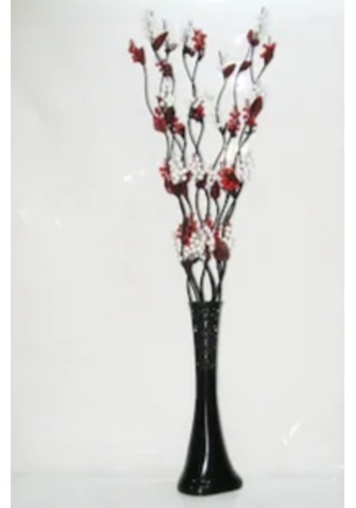 Sadece 10 Dallı Beyaz Kırmızı Üzüm Çiçek 160 Cm Dal Vazosuz Üzüm