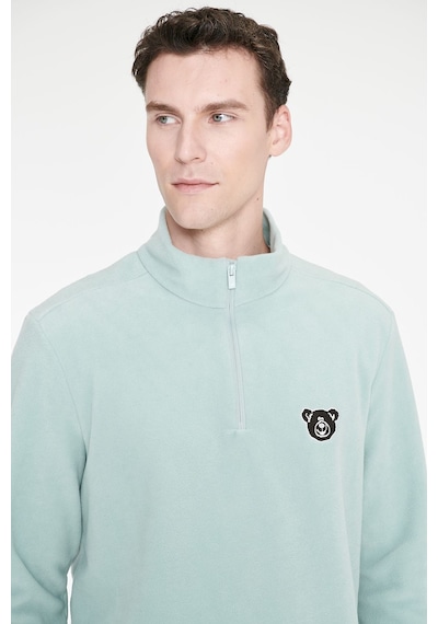Ac&Co / Altınyıldız Classics Erkek Cagla Anti-pilling Tüylenme Yapmayan Soğuk Geçirmez Standart Fit Bato Yaka Sweatshirt Polar