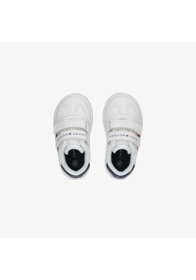 Tommy Hilfiger Flag And Hook Loop Çocuk Beyaz Sneaker T1x9-33839-1355x336 Beyaz