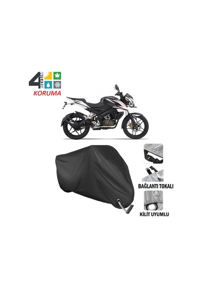 Bajaj Pulsar 150Ns Motosiklet Brandası ( Kilit Uyumlu - Siyah