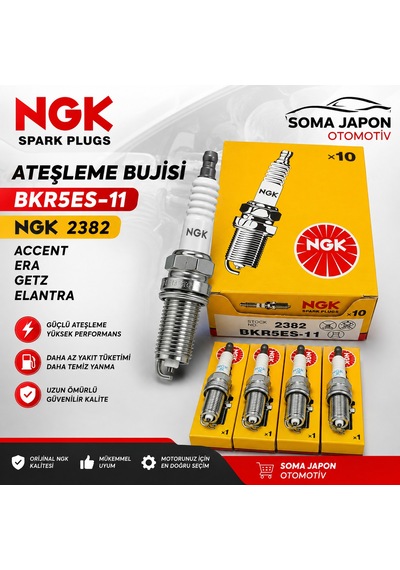 Ateşleme Bujisi Accent-era-getz-elantra Bkr5es-11 Ngk 2382 4 Ad.fiyatıdır