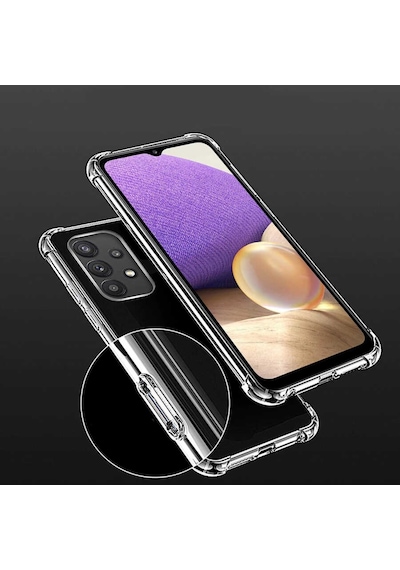 Galaxy A72 Kılıf Köşeleri Airbagli Anti Şok Şeffaf Zırh