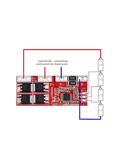 4S 30A Bms 14 8V Lityum 18650 Batarya Pil Şarj Koruma Devresi