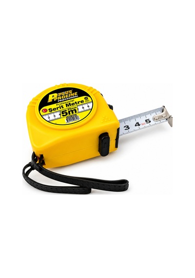 Pro Plus Şerit Metre 5 Metre X 25 Mm Stoplu Ve Dayanıklı Ölçüm Metresi 5 M