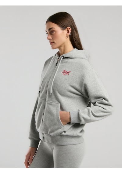 Everlast Ever Classics Wmn Gri Melanj Kadın Kapüşonlu Full Zip Sweatshirt Gri Melanj