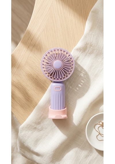 Renkli Mini El Fanı, Taşınabilir Kompakt Tasarım Usb Şarjlı Güçlü Soğutucu Fan-pl07