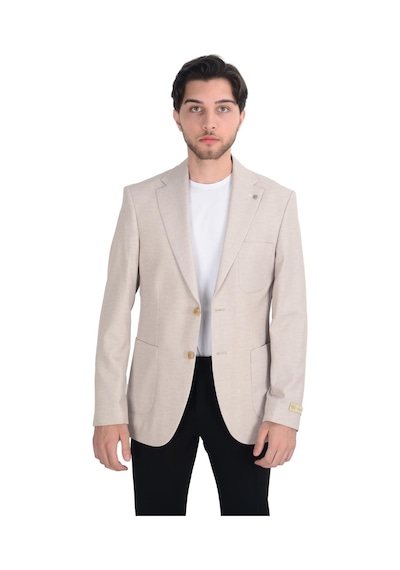 Cengiz İnler Kırçıllı Slim Fit Erkek Ceket 001