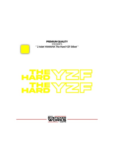 Yamaha The Hard Yzf Sticker Yüksek Kalite Folyo 2 Adet Sticker Etiket 68281640