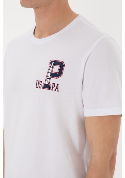 U.S. Polo Assn. Erkek Regular Fit Bisiklet Yaka Beyaz Tişört 50306897-VR013