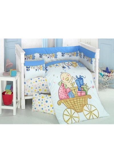 Komfort Home Bebek Uyku Seti 8 Parça Ranforce %100 Pamuk /Neşeli