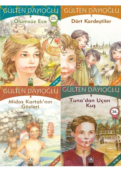 Ölümsüz Ece+dört Kardeştiler+midos Kartalı Nın Gözleri+tuna Dan Uçan Kuş Toplam 4 Kitap Set