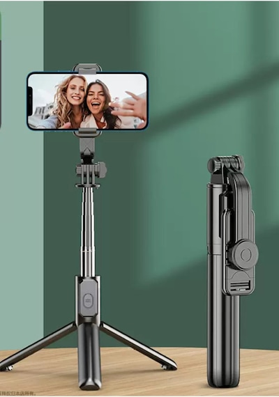 Tripod Standı Kablosuz Bluetooth Uzaktan Kumandalı Selfie Çubuğu Çubuğu