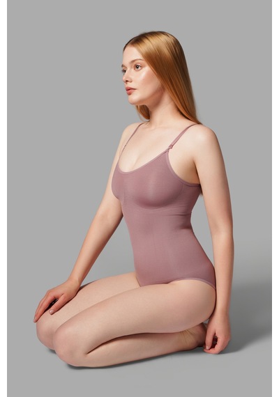Alt Tarafı Çıtçıtlı Zıbın Korse Seamless 9051 Gül Kurusu