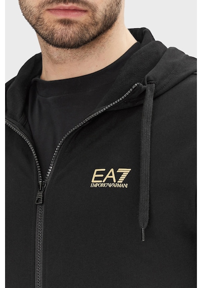 Ea7 Logolu Regular Fit Fermuarlı Kapüşonlu Erkek Eşofman Takımı Eşofman Takımı 8npv62 Pjvrz 0208 Siyah