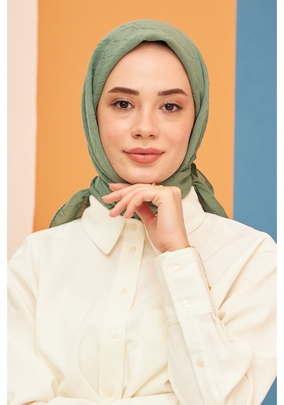 Bambu Kraş Eşarp Tesettür Giyim, Hafif, Rahat, Şık, Yüksek Kalite, Hijab, Scarf, Shawl Yeşil