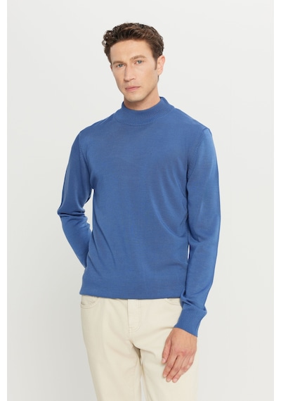 AC&Co / Altınyıldız Classics Erkek İndigo Standart Fit Normal Kesim Yarım Balıkçı Yaka Triko 4A4923100005INDS İndigo AC&Co / Altınyıldız Classics Erkek İndigo Standart Fit Normal Kesim Yarım Balıkçı Yaka Triko 4A4923100005INDS İndigo