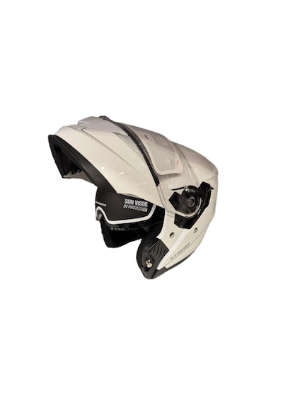 Shiro Discover Sv Çene Açılır Kask Parlak Beyaz
