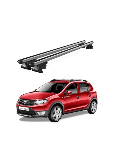 Venüs Dacia Sandero 2013-2020 Uyumlu Gri Ara Atkı Port Bagaj Tavan Barı
