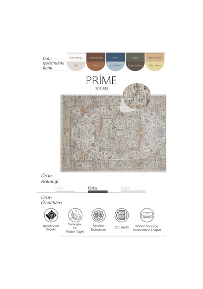 Cool Halı Prime Bej Modern Vintage Eskitme Etnik Desen Otantik Halı Klasik Salon Oturma Odası Halısı