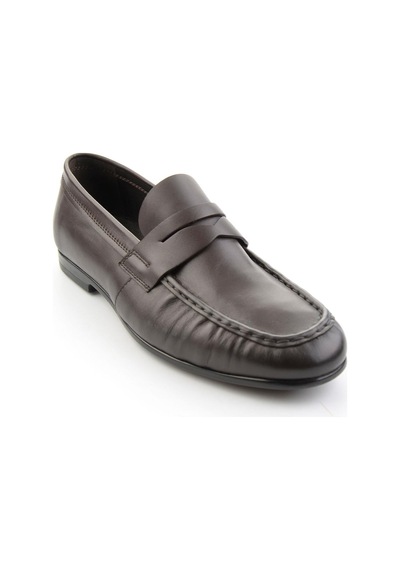 Kahve Hakiki Deri Erkek Loafer Ayakkabı E01648621803