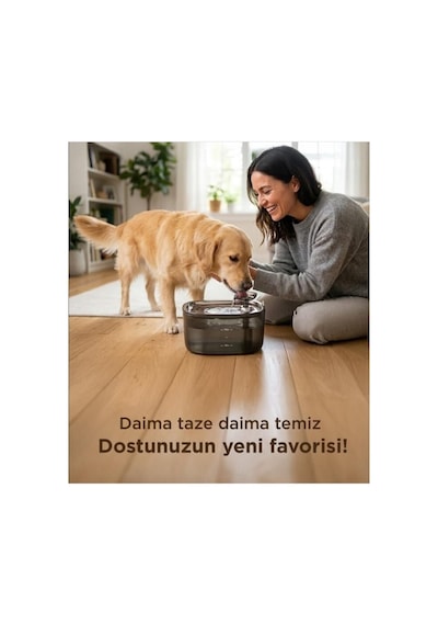 Tpd01 Kedi Köpek Su Pınarı Otomatik Filtreli Ultra Sessiz Su Çeşmesi Evcil Hayvanlar İçin Su Kabı