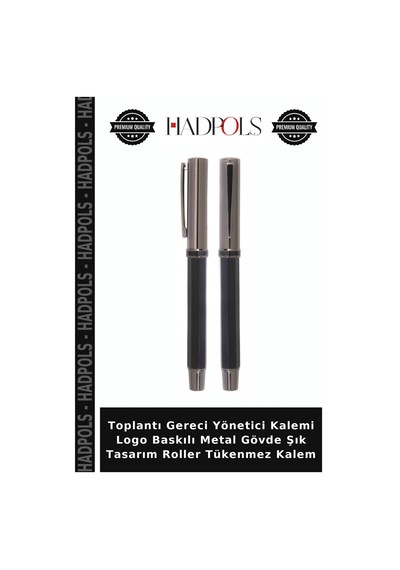 Toplantı Gereci Yönetici Kalemi Logo Baskılı Metal Gövde Şık Tasarım Roller Tükenmez Kalem Diğer
