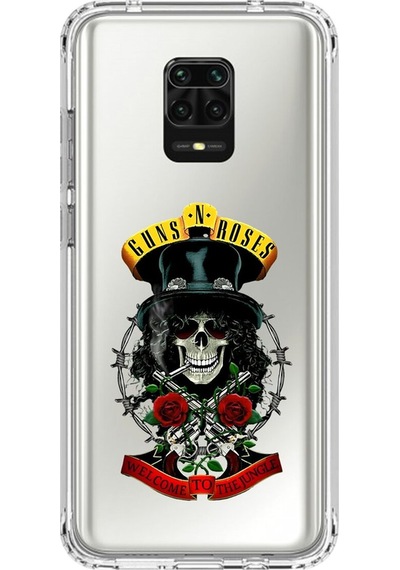 Xiaomi Redmi Note 9 Pro Uyumlu Şeffaf Kılıf Guns N' Roses Tasarımlı