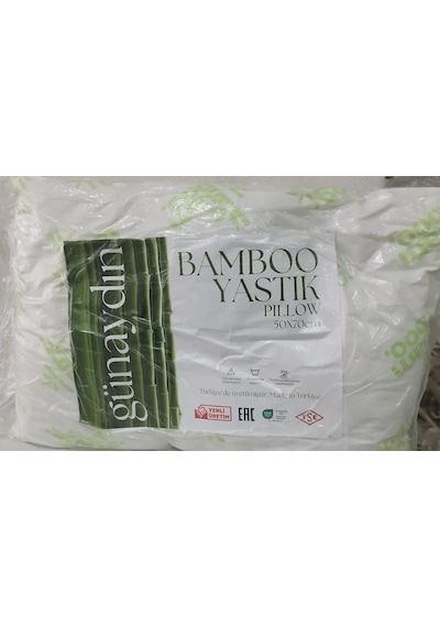 Günaydın Bambu Yastık , Nefesalan Doku ,organik, Kapitonesiz ,çantasız, 50x70 Yastık Beyaz