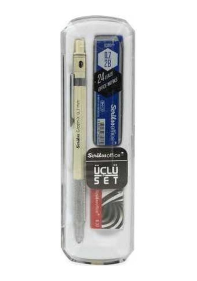 Versatil Graph-x 0.7 Beyaz 3 Lü Set Kalem Beyaz