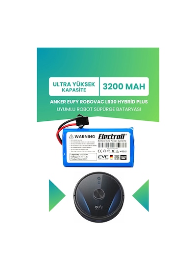 Robovac Lr30 Hybrid Plus Uyumlu Batarya Ultra Yüksek Kapasite 3200mah Robot Süpürge Bataryası-t2181j11