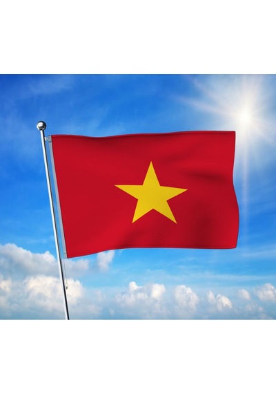 Vietnam Bayrağı Premium Raşel Kumaş 100x150 Cm Diğer