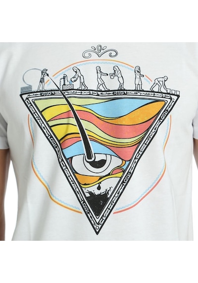 Bant Giyim - Piramit Beyaz Erkek T-Shirt Tişört