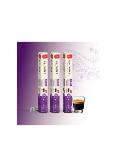 Nish Coffee Single Orijin Kapsül Kahve Guatemala Nespresso Uyumlu 3lü Set 30 Kapsül Kapsül Kahve