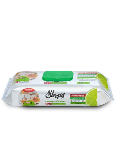 Sleepy Easy Clean Süper Yüzey Temizlik Mutfak Havlusu&mendili Bergamot Yağlı 50 Yaprak Beyaz