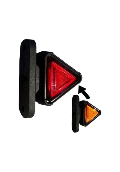 Mini Takoz Üçgen 12-24v Kırmızı-sarı