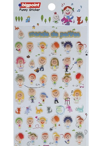 Bigpoint Sticker Kabartmalı Çocuklar 15'li Paket