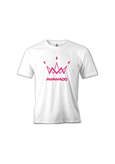 Mamamoo - Logo Crown Beyaz Erkek Tshirt